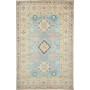 Tappeto Kazak Afghanistan Geometrico Azzurro Crema Pesca Blu