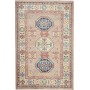 Tappeto Kazak Afghanistan Astratto Rosa Antico Blu Scuro Cre