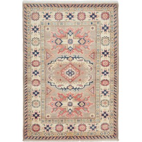Tappeto Kazak Afghanistan Geometrico Beige Sabbia Corallo Bl