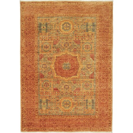 Tappeto Mamlouk Pakistan Floreale Arancione Terra Arancio Br