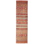 Tappeto Samarkand Pakistan Astratto Rosso Mattone Blu Acqua