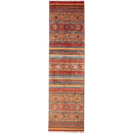 Tappeto Samarkand Pakistan Geometrico Rosso Terracotta Blu O