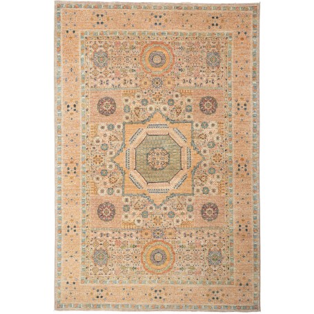 Tappeto Mamlouk Pakistan Geometrico Pesca Terracotta Arancio