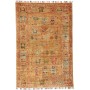Tappeto Rubin Pakistan Cornice Giallo Oro Terracotta Rosso C