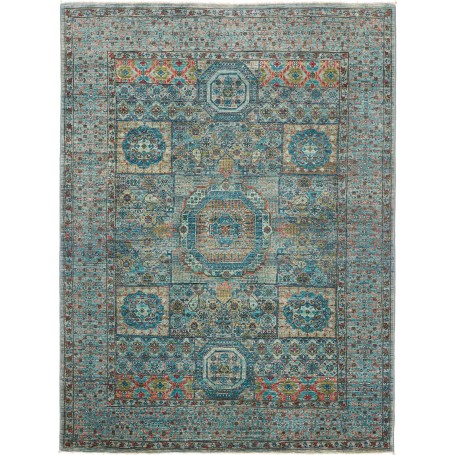 Tappeto Mamlouk Pakistan Astratto Azzurro Turchese Celadon T