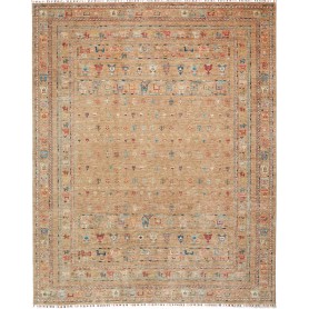 Tappeto Rubin Pakistan Geometrico Beige Cammello Rosso Blu 2