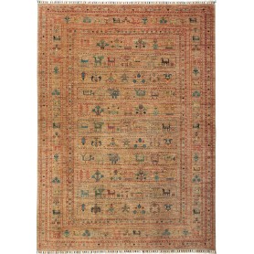 Tappeto Rubin Pakistan Astratto Marrone Chiaro Rosso Mattone