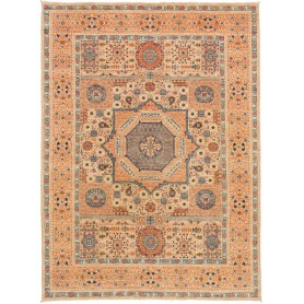 Tappeto Mamlouk Pakistan Geometrico Beige Crema Arancione Te