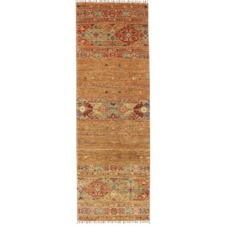 Tappeto Rubin Pakistan Astratto Ocra Rosso Mattone Blu Verde