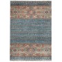 Tappeto Rubin Pakistan Astratto Blu Teal Rosso Terracotta Ru