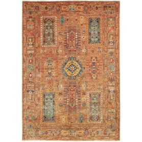 Tappeto Tribal Pakistan Geometrico Arancio Bruciato Terracot