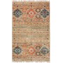 Tappeto Rubin Pakistan Astratto Beige Marrone Terracotta Blu