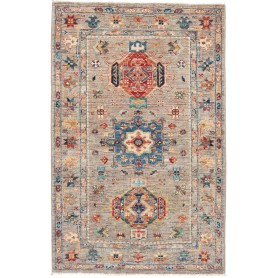 Tappeto Tribal Pakistan Astratto Beige Multicolore 81x129 Cm