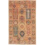 Tappeto Tribal Pakistan Astratto Terra Cotta Arancione Blu R