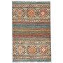 Tappeto Rubin Pakistan Geometrico Blu Petrolio Arancio Terra