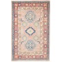 Tappeto Kazak Afghanistan Astratto Rosato Blu Rosso Crema Gi