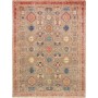 Tappeto Tribal Pakistan Cornice Grigio Tortora Rosso Terraco