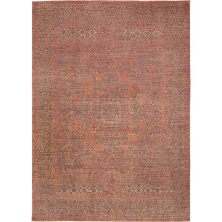 Tappeto Mamlouk Pakistan Geometrico Terracotta Rosso Indaco