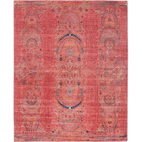 Tappeto Shahi Fine Pakistan Floreale Corallo Terracotta Blu
