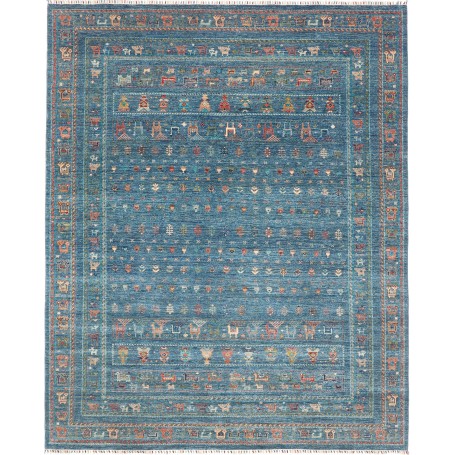 Tappeto Rubin Pakistan Astratto Petrolio Terracotta Ocra Bei