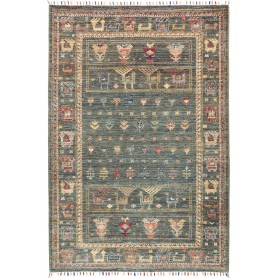 Tappeto Rubin Pakistan Astratto Verde Petrolio Beige Rosso G