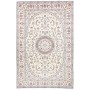 Tappeto Nain 9la Persia Floreale Crema Avorio Blu Chiaro Blu