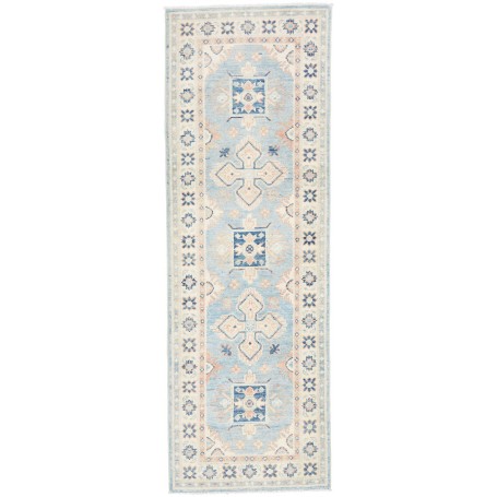 Tappeto Kazak Afghanistan Geometrico Azzurro Celeste Crema B