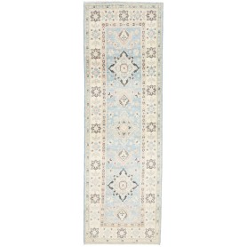 Tappeto Kazak Afghanistan Medaglione Azzurro Chiaro Avorio R