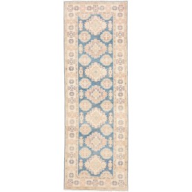 Tappeto Kazak Afghanistan Astratto Blu Beige Terracotta 82x2