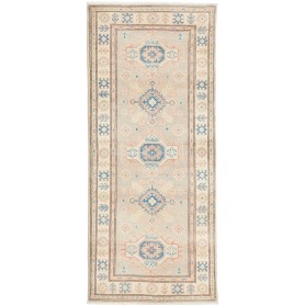 Tappeto Kazak Afghanistan Astratto Beige Grigio Chiaro Azzur
