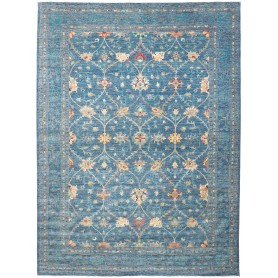 Tappeto Zigler Fine Pakistan Floreale Blu Turchese Crema Ros