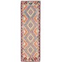 Tappeto Kilim Afghanistan Astratto Azzurro Arancio Crema Ros