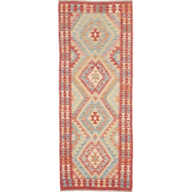 Tappeto Kilim Afghanistan Astratto Rosso Crema Blu Chiaro Ar