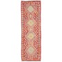 Tappeto Kilim Afghanistan Medaglione Rosso Mattone Crema Azz