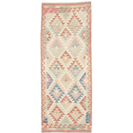 Tappeto Kilim Afghanistan Astratto Crema Terracotta Verde Me