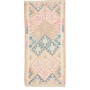 Tappeto Kilim Afghanistan Astratto Beige Rosa Azzurro Pesca