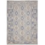 Tappeto Kilim Afghanistan Astratto Blues Cream Marrone 204x2