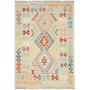 Tappeto Kilim Afghanistan Astratto Verde Acqua Pastello Aran