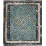 Tappeto Kilim Afghanistan Geometrico Verdeacqua Blu Crema In