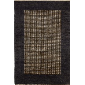 Tappeto Shayan Pakistan Astratto Nero Antracite Beige Sabbia