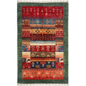 Tappeto Mosaic Pakistan Astratto Rosso Verde Blu Arancione G