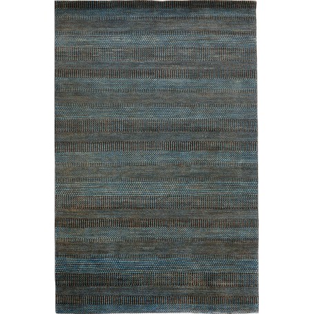 Tappeto Royal Gabbeh Pakistan Geometrico Blu Petrolio Grigio