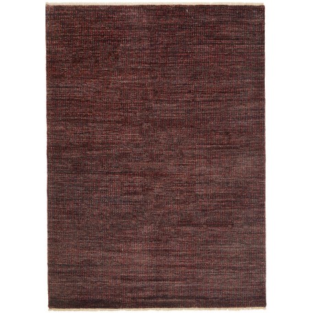 Tappeto Shayan Pakistan Tinta Unita Bordeaux Scuro Marrone R