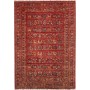 Tappeto Rubin Pakistan Astratto Rosso Terracotta Blu Petroli