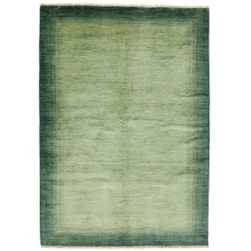 Tappeto Shayan Pakistan Tinta Unita Verde Muschio Verde Fore