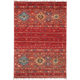 Tappeto Rubin Pakistan Astratto Rosso Blu Oro Beige 99x145 C
