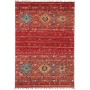 Tappeto Rubin Pakistan Astratto Rosso Blu Oro Beige 99x145 C