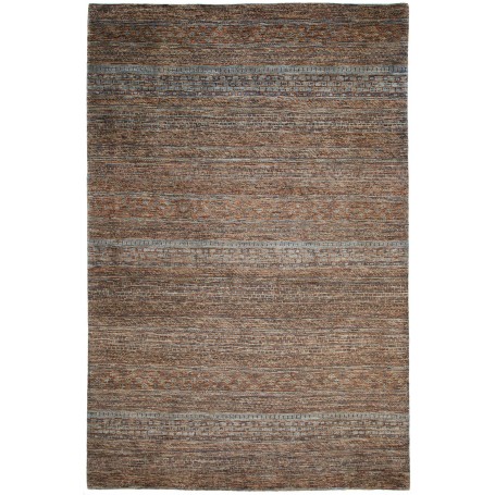 Tappeto Royal Gabbeh Pakistan Astratto Marrone Terra Blu Gri