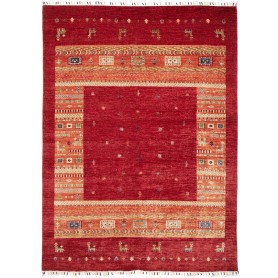 Tappeto Siva Pakistan Astratto Rosso Terracotta Arancio Beig