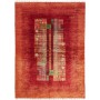 Tappeto Siva Pakistan Astratto Blu Rosso Bordeaux Beige Crem